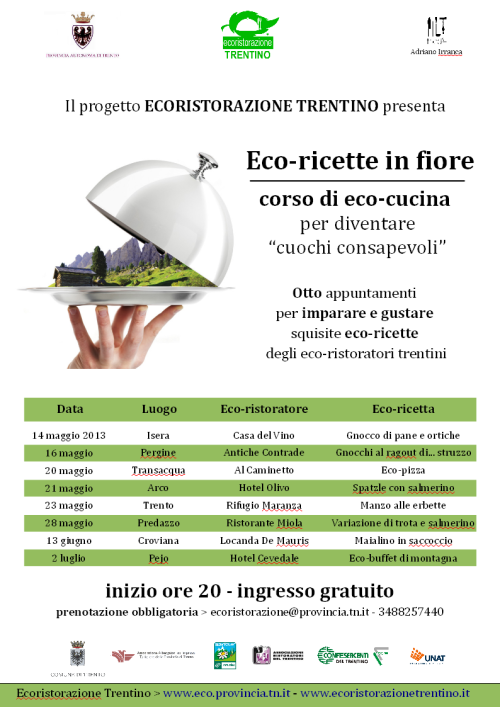 locandina Eco-ricette in fiore corso di eco-cucina per diventare cuochi consapevoli